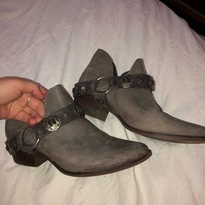 Grey Buckle Boots- Steve Madden